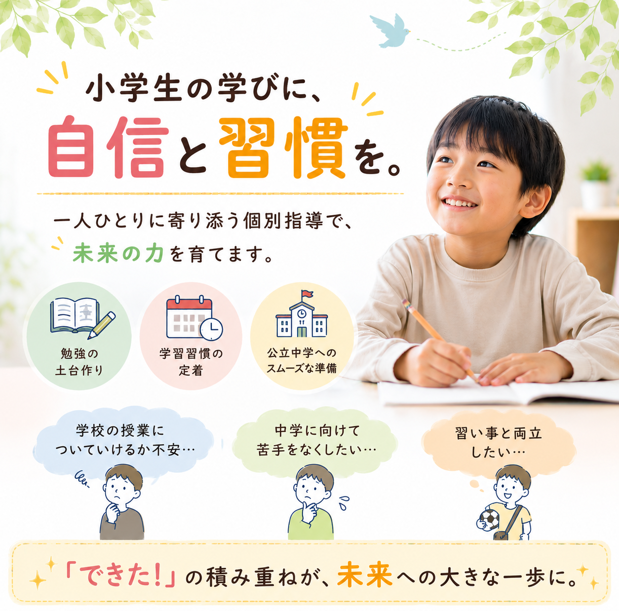 小学生の学びに、自信と習慣を。
